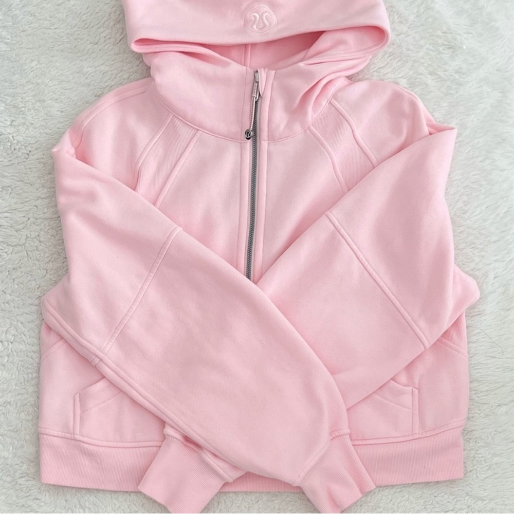 lululemon strawberry milkshake scuba half zip size xs/s